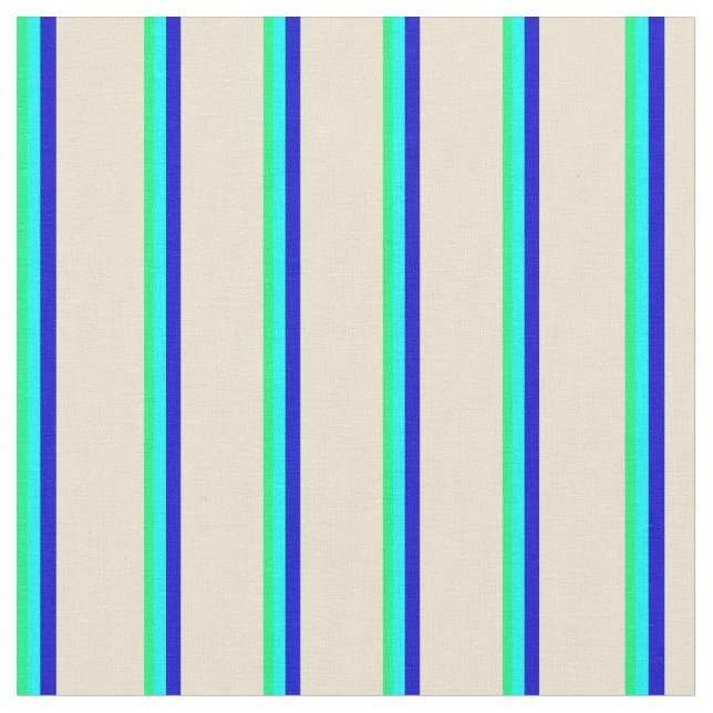Tecido Verdes, Aqua, Azul e Grelhas de Cerco (Detalhe)