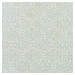 Tecido Verdes claras, amarelas e brancas, Mandalas