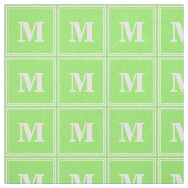 Tecido Verdes limões monogramas (Modelo)