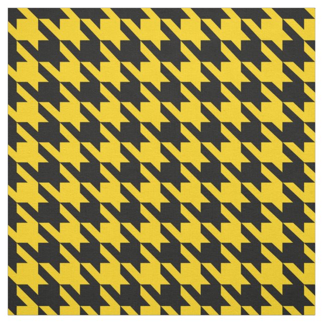 Tecido Verificação de som preto amarelo (Modelo)