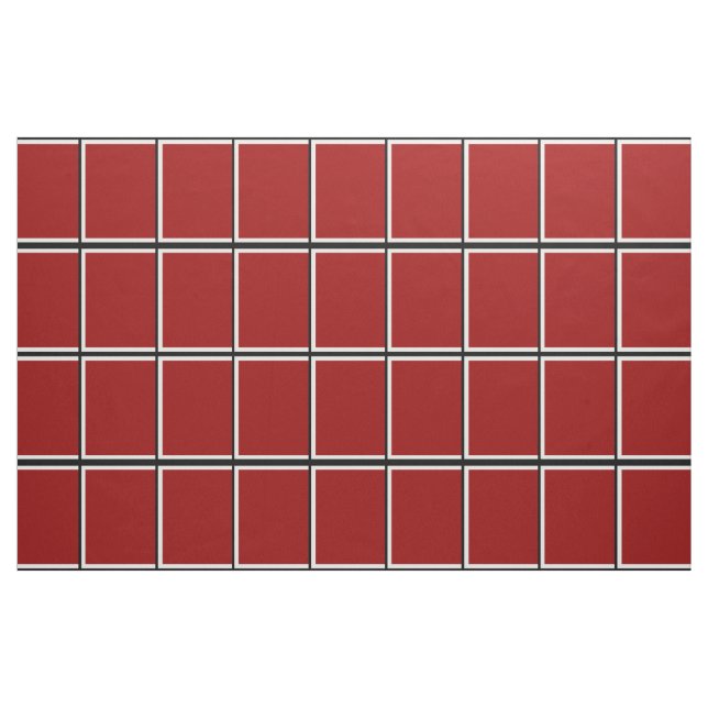 Tecido Verificação vermelha do Windowpane (Fat Quarter)