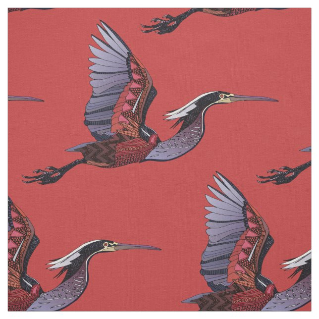 Tecido vermelho Agami heron (Modelo)