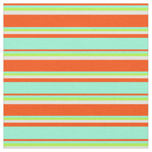 Tecido Vermelho, Aquamarino, Verde Claro e Amarelo Claro