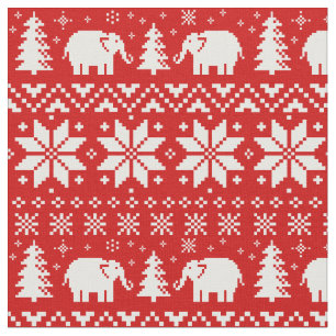 Tecido Vermelho bonito do teste padrão do Natal dos
