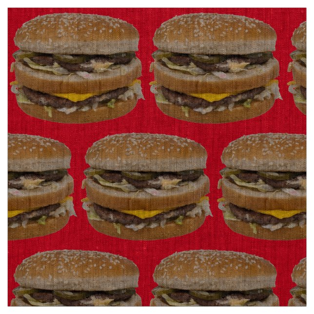 tecido vermelho de cheeseburger duplo (Modelo)