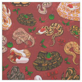 Tecido Vermelho de Feriado de Python Morph