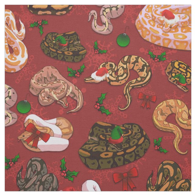 Tecido Vermelho de Feriado de Python Morph (Modelo)