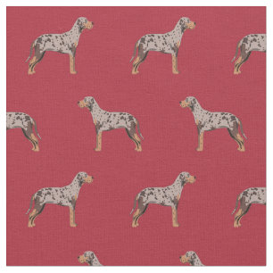 Tecido vermelho-de-leopardo-de-louça