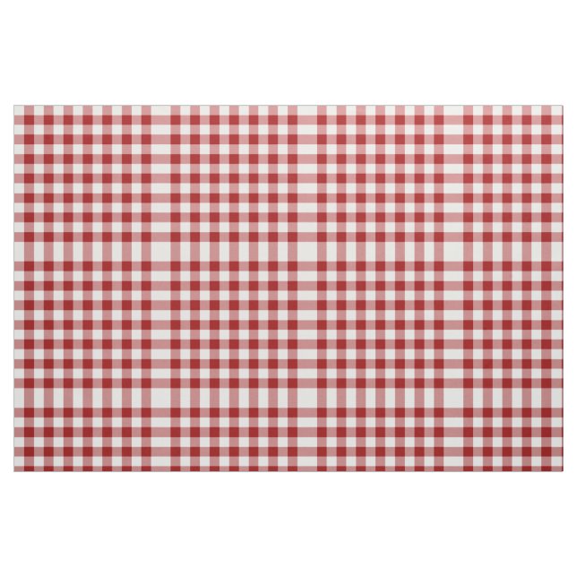Tecido vermelho e branco doméstico do teste padrão (Fat Quarter)