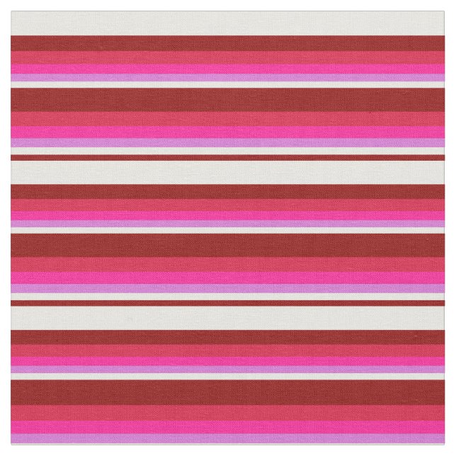 Tecido Vermelho escuro, branco, orquídea, rosa profundo e (Detalhe)