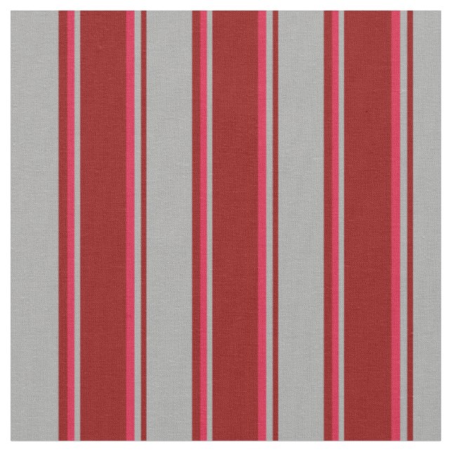Tecido Vermelho escuro, Cinzas escuras e faixas coloridas (Detalhe)
