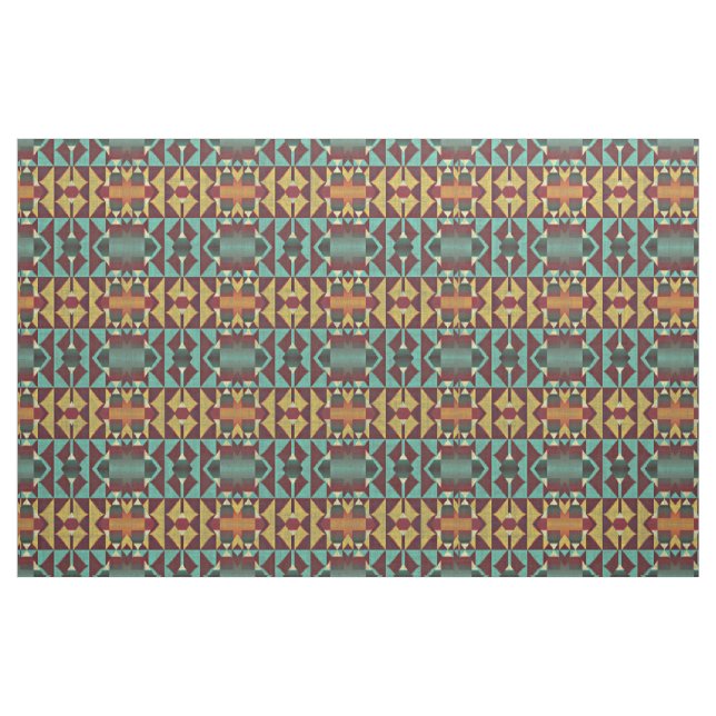 Tecido Vermelho Escuro Turquesa Verde Turquesa Verde Aspe (Fat Quarter)