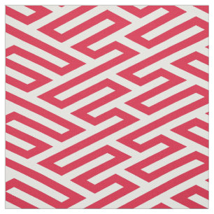 Tecido Vermelho Labirinto Maze Geométrico