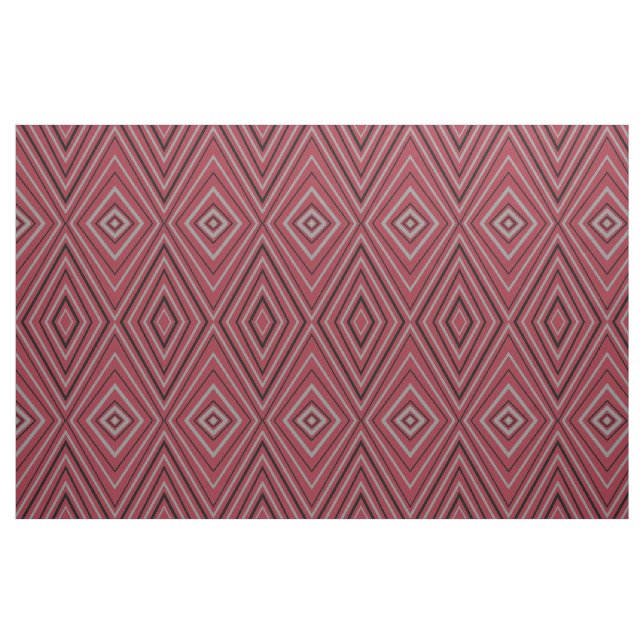Tecido vermelho moderno do design do diamante (Fat Quarter)