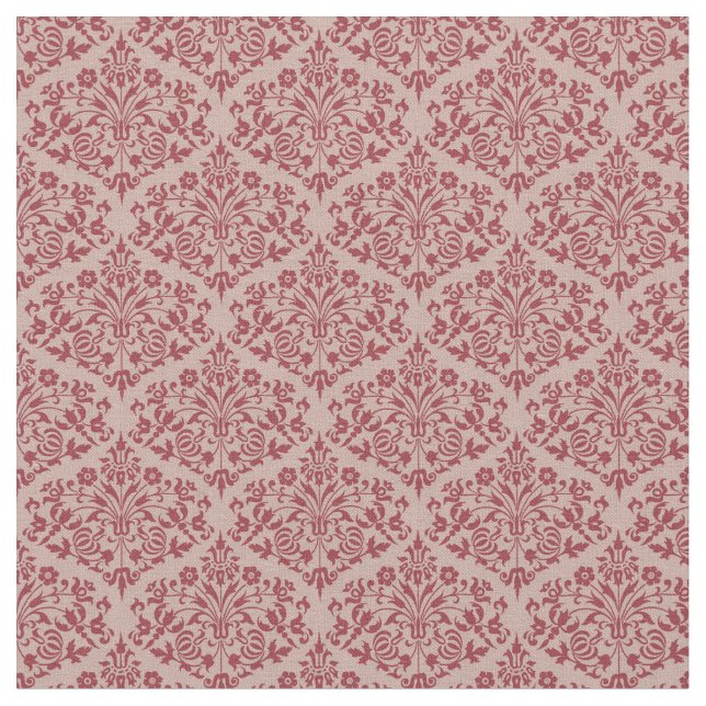 Tecido Vermelho Rústico Damask (Detalhe)