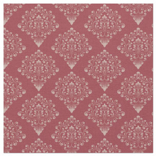 Tecido Vermelho Rústico Damask