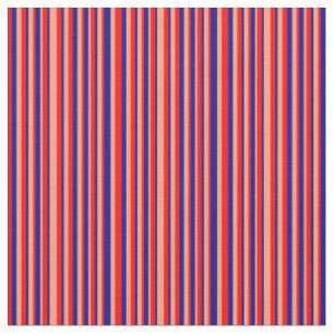 Tecido Vermelho, Salmão Claro e Faixa Azul Escura