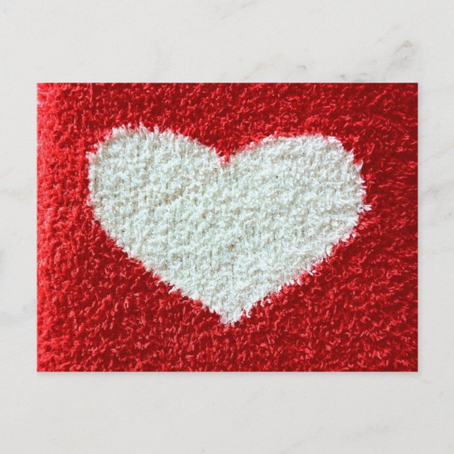 Tecido vermelho salve a data do cartão postal tric (Frente)