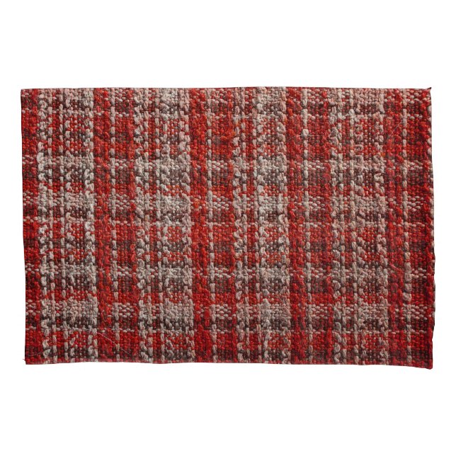 Tecido Vermelho Tartan: Fundo Texturizado (Frente)
