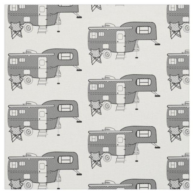 Tecido Viagem clássico Trailer Caravan Thunder_Cove (Modelo)