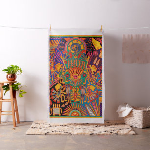 Tecido Viagem tribal maia mexicano de Boho da arte de