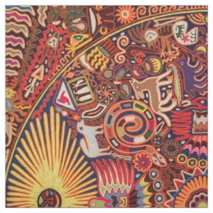 Tecido Viagem tribal maia mexicano de Boho da arte de