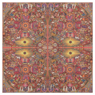 Tecido Viagem tribal maia mexicano de Boho da arte de