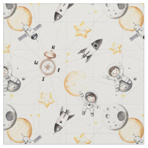 Tecido Viajante espacial astronauta nave espacial sol lua