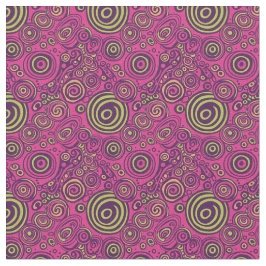 Tecido Vibrant 60s Psychedelic Paisley Retro Swirl