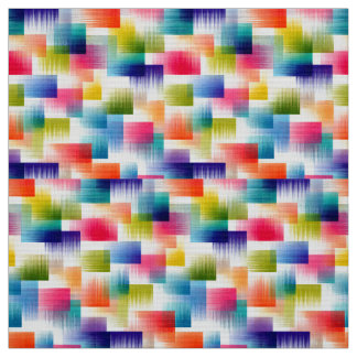 Tecido Vibrant Geometric Color Blocks with Soft Gradient 