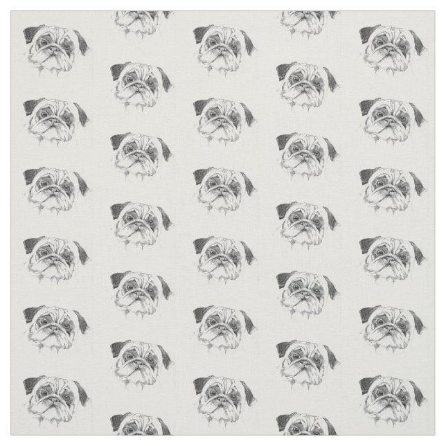 Tecido Vida do Pug (Modelo)