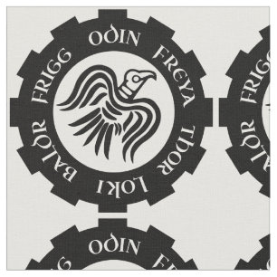 Tecido Viking Raven Banner Thor Freya Loki