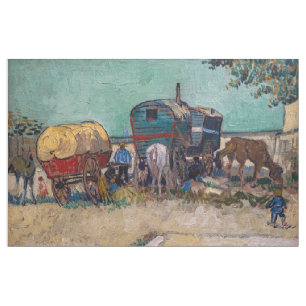 Tecido Vincent van Gogh - Caravanas, Acampamento Cigano p