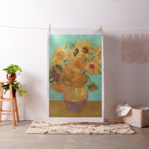 Tecido Vincent Van Gogh Faz Doze Girassóis Em Um Vaso