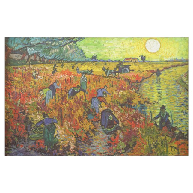 Tecido Vincent van Gogh - O Vineyard Vermelho (Jarda)
