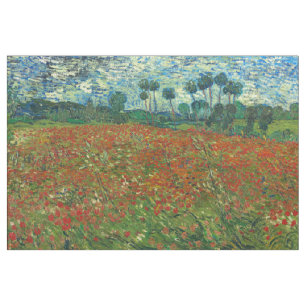 Tecido Vincent Van Gogh Poppy Field Floral Vintage Art