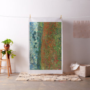Tecido Vincent Van Gogh Poppy Field Floral Vintage Art