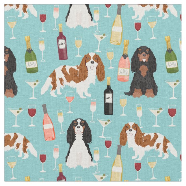 Tecido Vinho do Cavalier King Charles Spaniel (Detalhe)