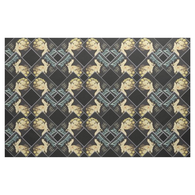 Tecido Vintage Advertisement Mulher loura-de-mão (Fat Quarter)