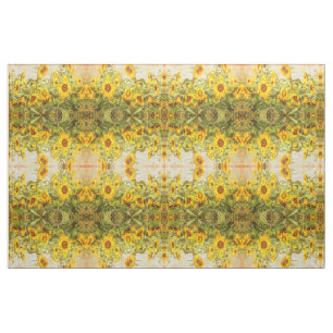 Tecido Vintage Amarelo Amarelo Sunflower