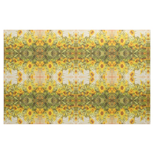 Tecido Vintage Amarelo Amarelo Sunflower (Fat Quarter)