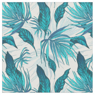 Tecido Vintage Aqua e Teal Tropical