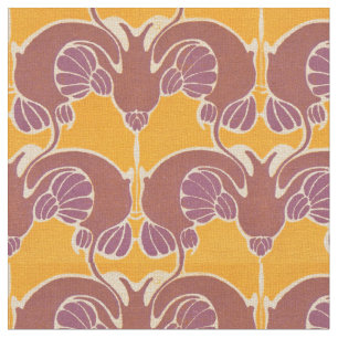 Tecido Vintage Art Nouveau Astarta Pattern por K. Moser