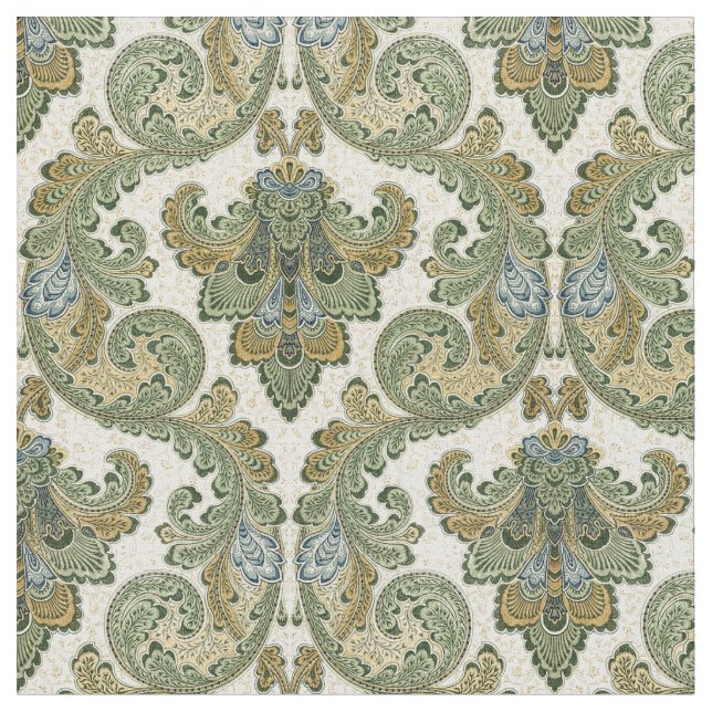 Tecido Vintage Art Nouveau Foliage Patterno (Detalhe)