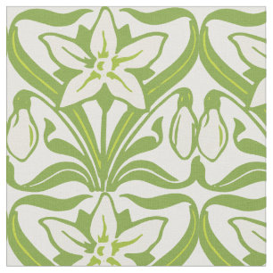 Tecido Vintage Art Nouveau snowdrop floral wallpaper