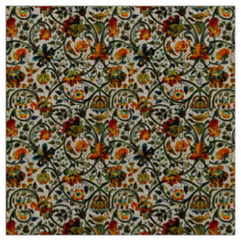 Tecido Vintage Art Nouveau Thistles Cicadas Patterno