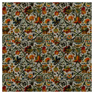 Tecido Vintage Art Nouveau Thistles Cicadas Patterno