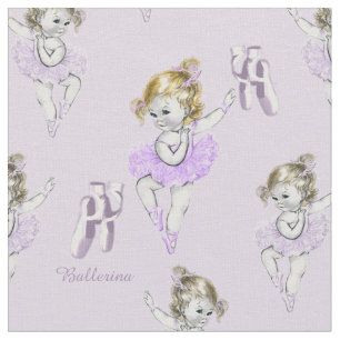 Tecido Vintage Ballerina Baby Balé Slippers Lavanda