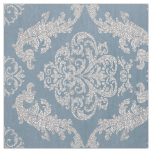 Tecido Vintage Blue Damask