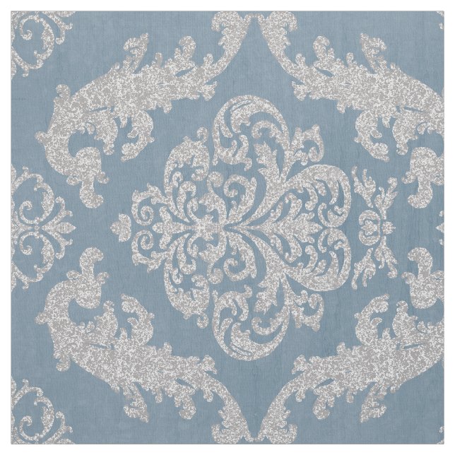 Tecido Vintage Blue Damask (Modelo)
